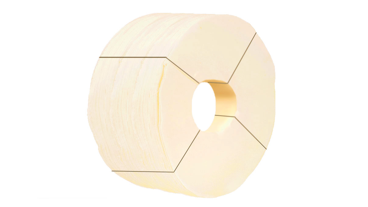 Polishing buff, bulk, cotton, Ø 200 x 25 mm, 1 kg individual discs