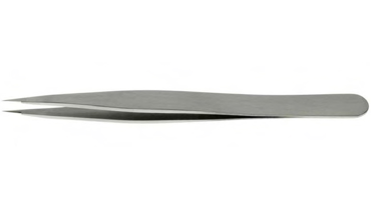 Dumont Pinzette Form 10B, zum Biegen der Spiralen an der Rolle, Carbon-Stahl