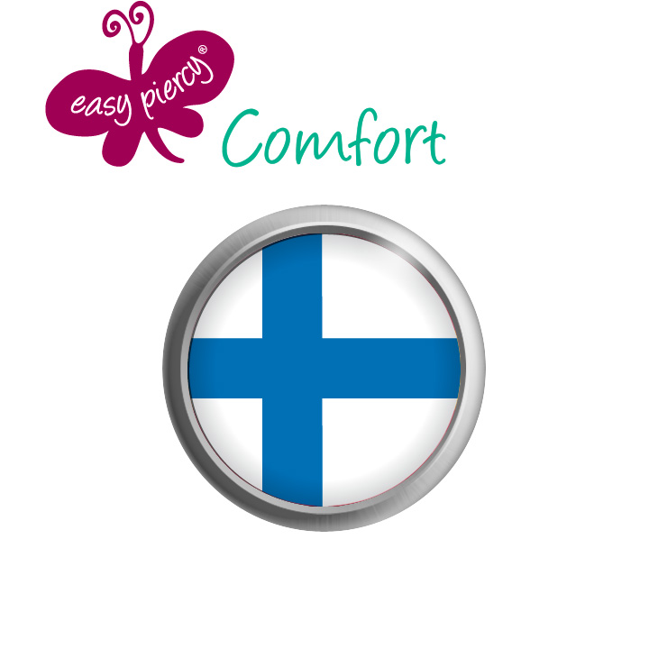 1 Paar Easy Piercy Comfort Ohrstecker Ø 5,5 mm, weiß, Finnland