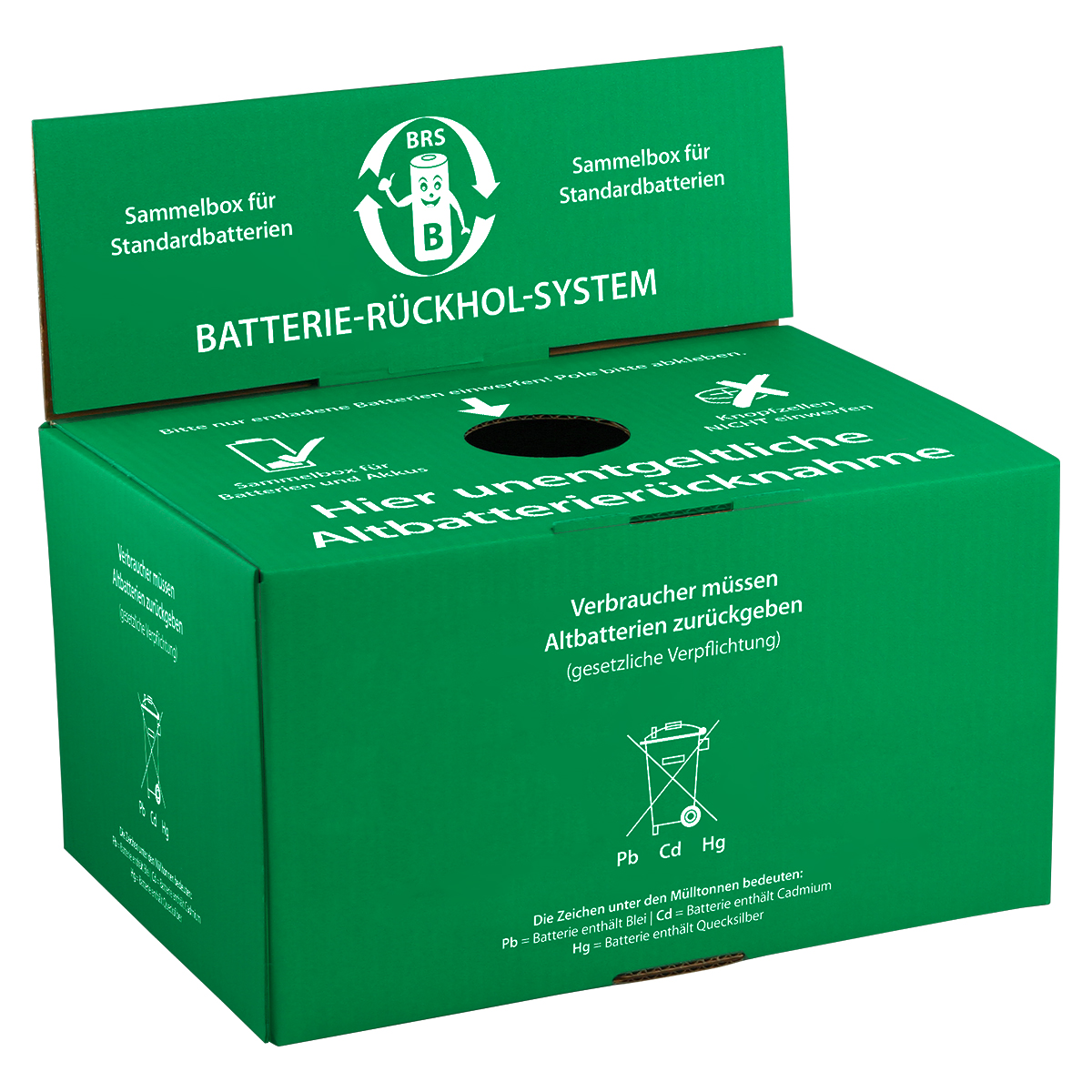 BRS Altbatterie-Sammelbox für Rundzellen (bis 20 Kg)
