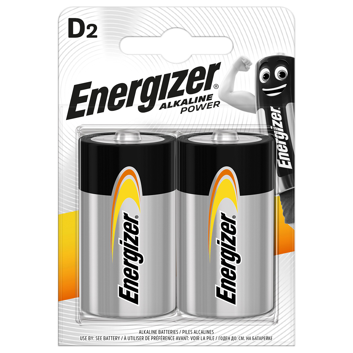 Energizer Alkaline Power Batterie Größe D/LR20/Mono/E95, 1,5 Volt, 2er Blister