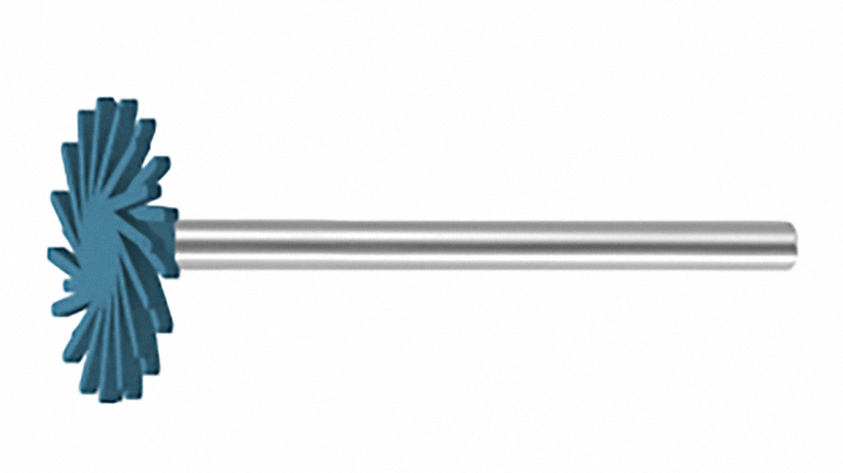 Polijster Eveflex, donkerblauw, Twist, Ø 17 x 1,6 mm, hard, korrel zeer grof, HP-schacht