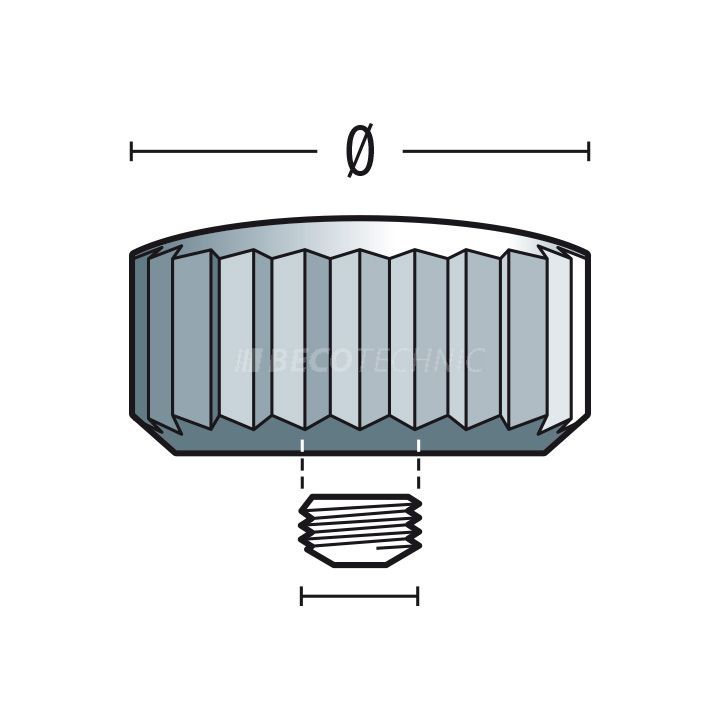 Crown 920 N, stainless steel, short pipe, Ø 4,5, Tube 1,8, thread 0,70, waterproof