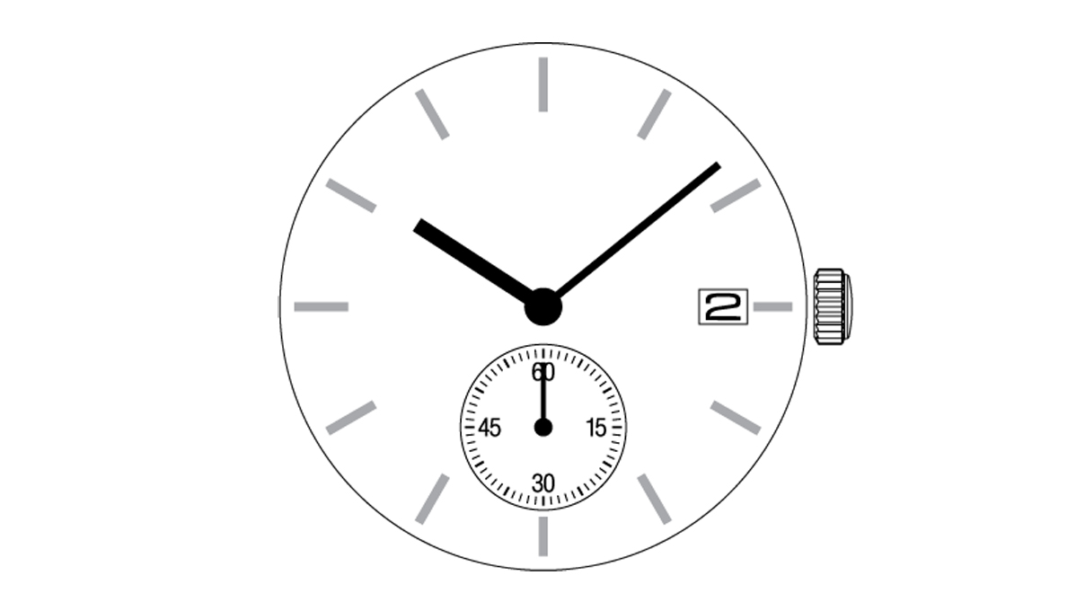 AU-Werk Epson SII VL58B 13 1/2''' DATE3 SS Quarz (371 | SR920SW)