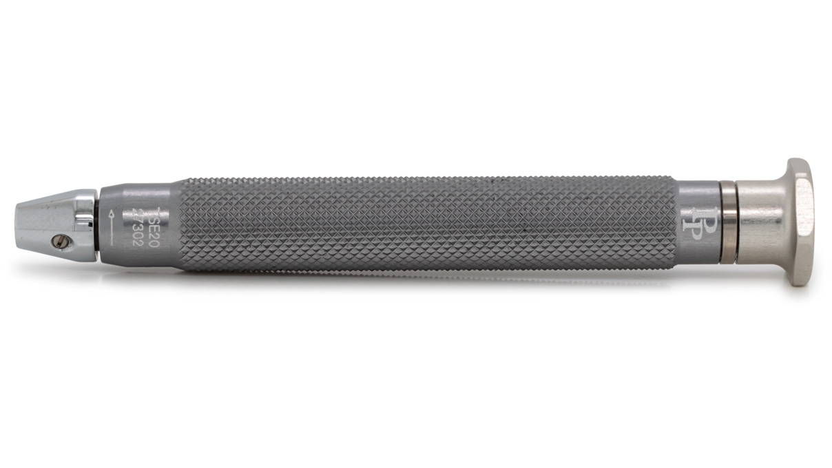 Petitpierre screwdriver TSE-20, torque 5 - 55 mNm, for reducing sleeves