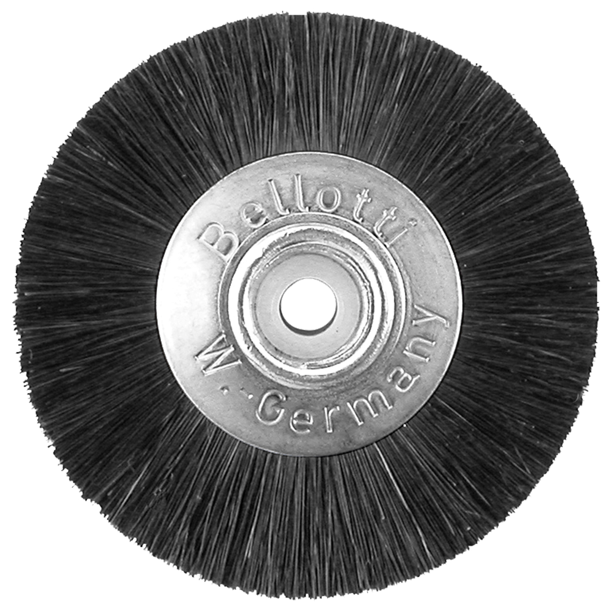 Slimline brush bristles, Ø 49 mm, Chungking bristles, black, metal core and plastic hub