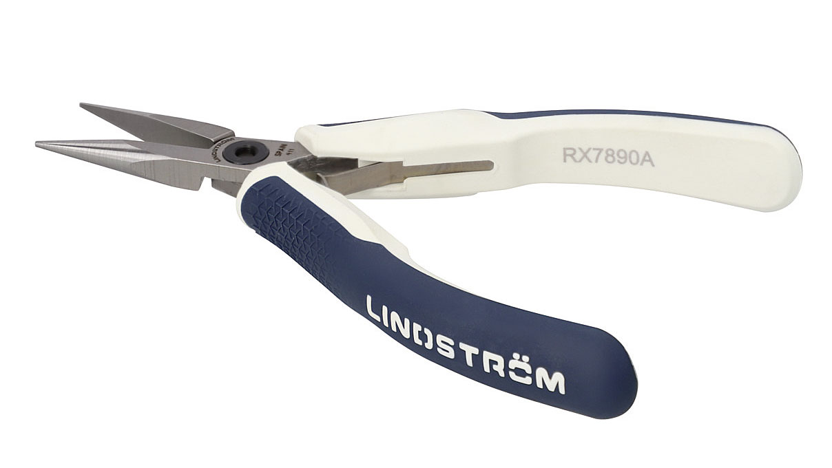 Lindström RX7891A Alicates de precisión de punta semirredonda plana, longitud 132 mm