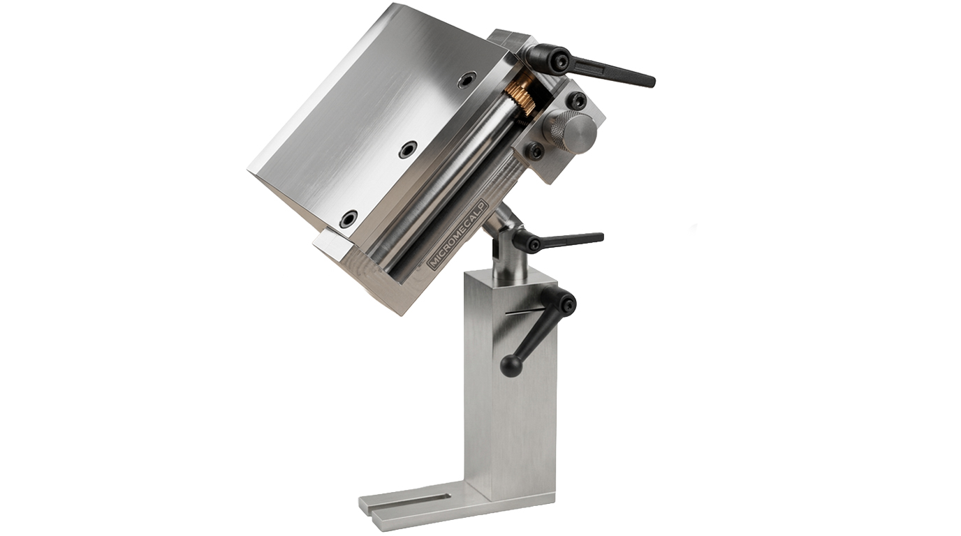 Micromecalp T120-L Lapidiertisch mit hohem Fuß, Auflagefläche 120 x 110 mm, Aluminium