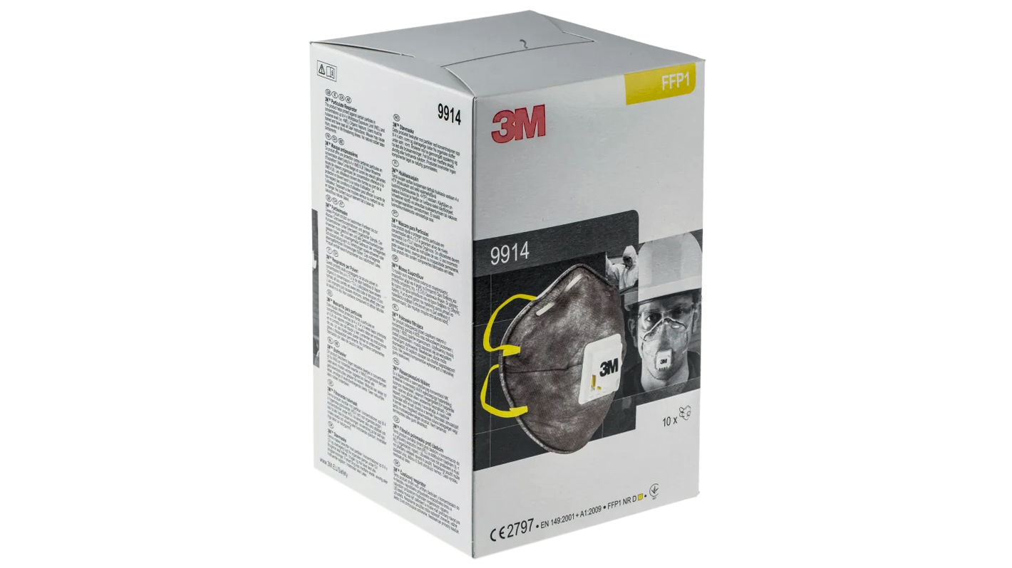 Speciaal stofmasker 3M 9914, FFP1, met uitademventiel, grijs