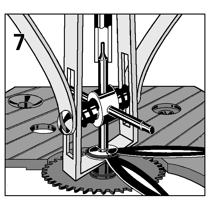 Bergeon 30671-7 Gereedschap Presto 7, voor het optillen van wijzers zonder de beweging aan te raken