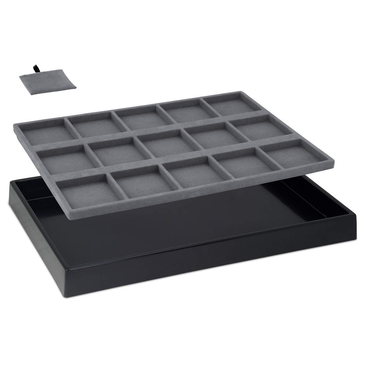 Inzetstuk met 15 onderverdelingen, 80 x 80 mm, voor lade N° 069002