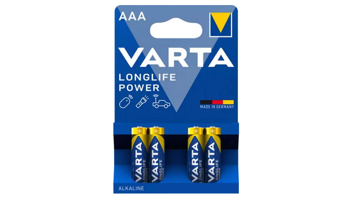 Varta 4903 Alkaline Longlife Power Battery 1,5V (Micro, LR03, AAA), blister of 4 pcs