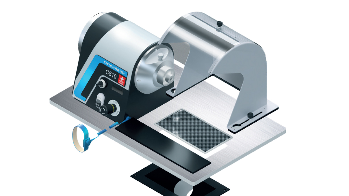 Crevoisier C510: Poliermaschine (M12) zur Befestigung auf der Werkbank (400 V) Crevoisier C510: Poliermaschine (M12) zur Befestigung auf der Werkbank (400 V)