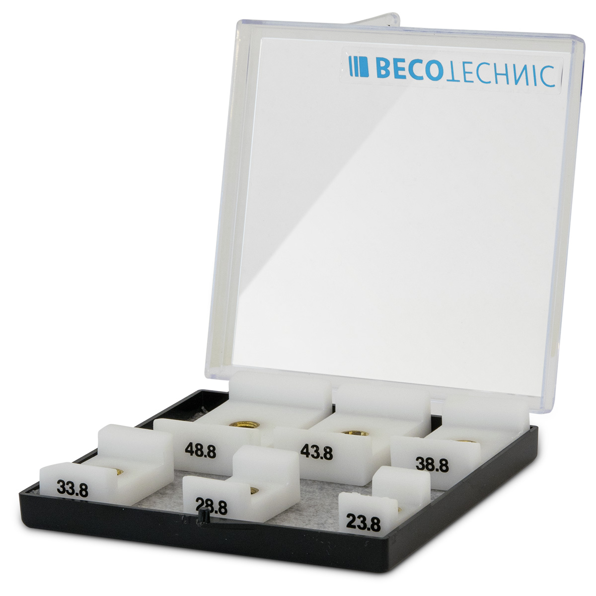 Beco Technic Set mit 6 Druckstücken, Delrin, mit M6 Messinggewinde