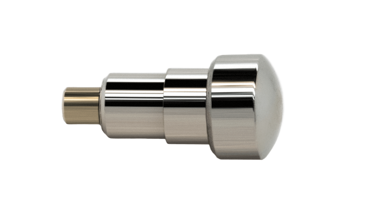 Pulsador impermeable P80 para cronógrafos a prensar, cabeza Ø 4,5 mm, tubo Ø 2,5 mm, recorrido del muelle 3,0 mm, acero inoxidable