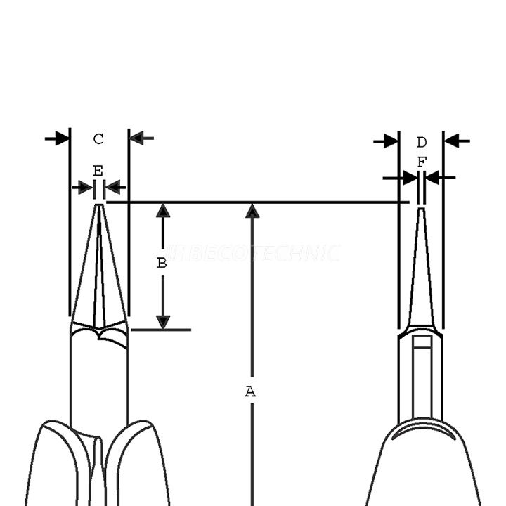 Lindstrom RX-Elektronik-Rundzange, 147 mm, N°RX7590