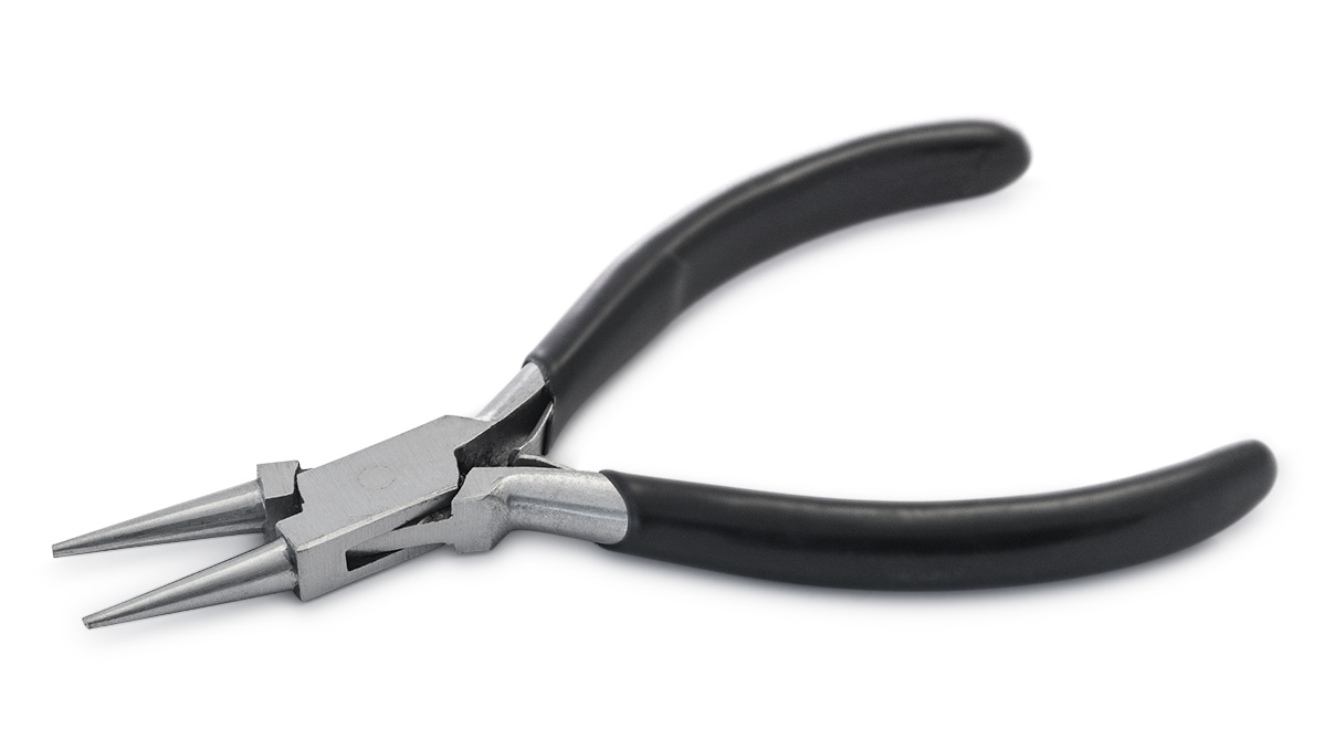 Round nose pliers, smooth jaws, length 120 mm