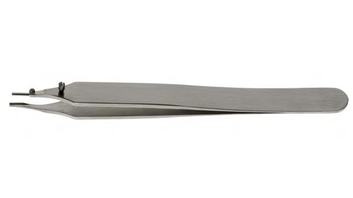 Dumont Tweezers Type 9/0, for Breguet spirals, stainless steel-carbon, 110 mm