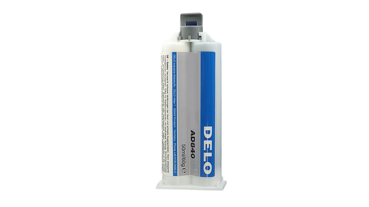 Delo-Duopox AD840 60 g/50 ml dubbele patroon, universele 2-componenten epoxyharslijm, uitharding bij
kamertemperatuur, gemiddelde viscositeit, gevuld