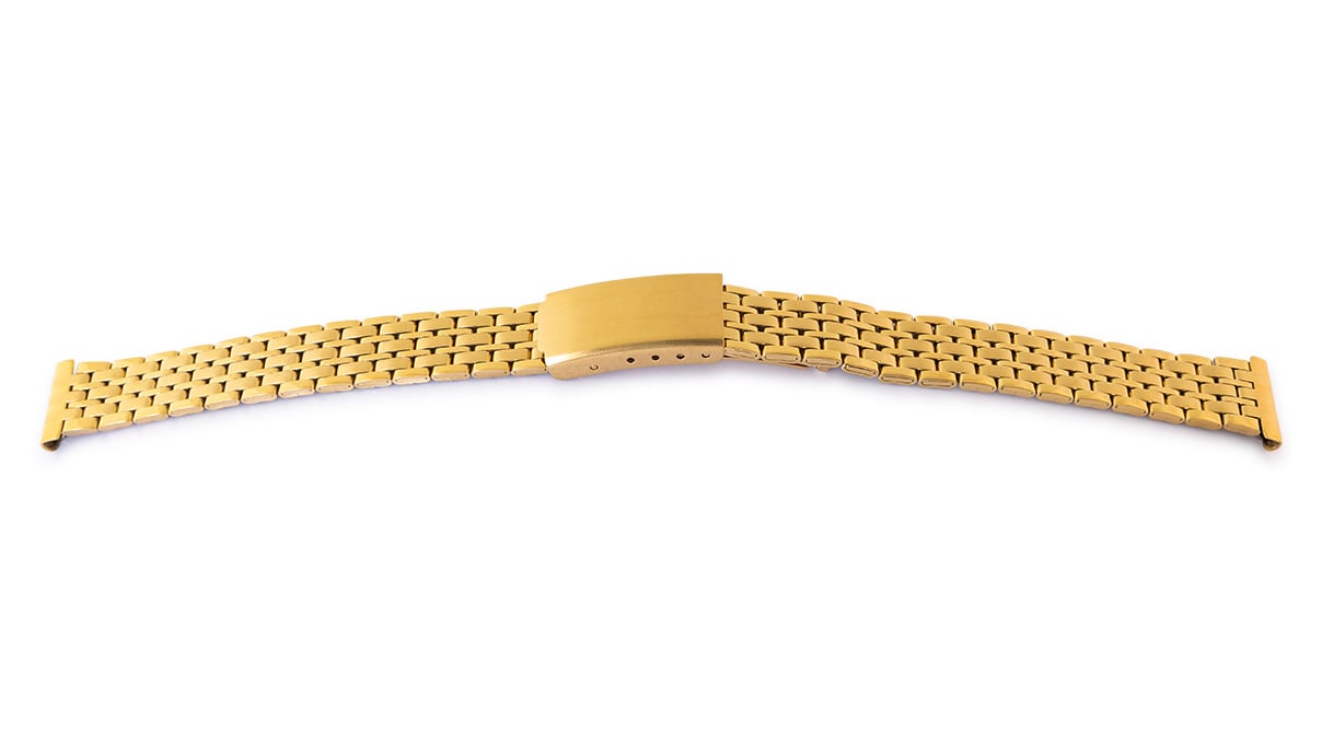 Uhrband Elegance, Edelstahl, PVD gold, Breite 12 mm, Anstoß 14 mm, Länge 170 mm