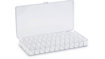 Storage box with 36 compartments, with hinged lid | 209463