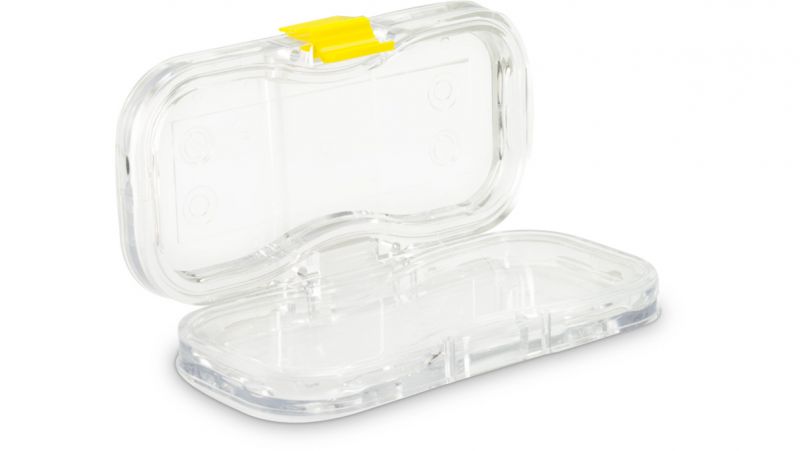 Membrane box, 16 x 100 x 50 mm, with clasp, transparent | 290126