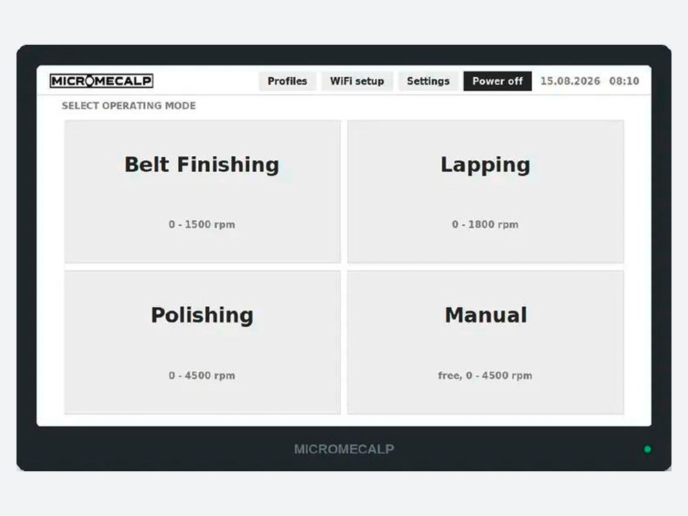 XPRO Touch – Modusauswahl